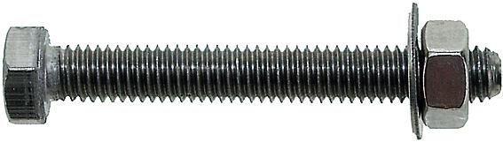 Bofix Vork-kroonbout RVS M6-45 compleet (10st)