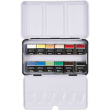 Creativ company art aquarelverf, ½-pan, afm 10x15x20 mm, standaardkleuren, 12 kleur 1 doos