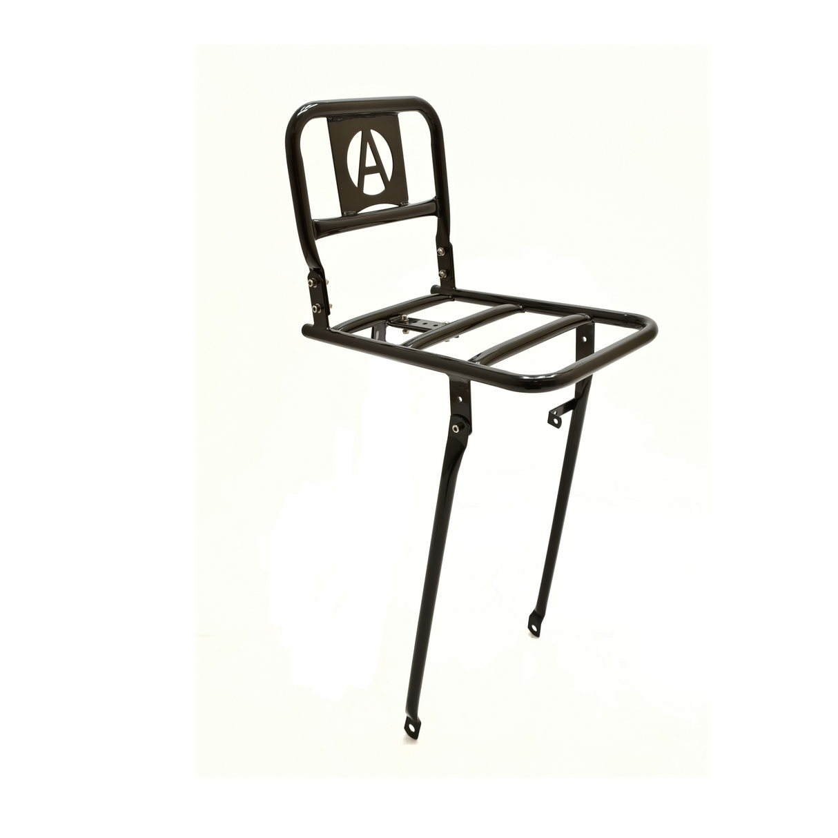 Transportvoordrager 28'' Avalon 30x21cm staal met kroonboutmontage. Zwart