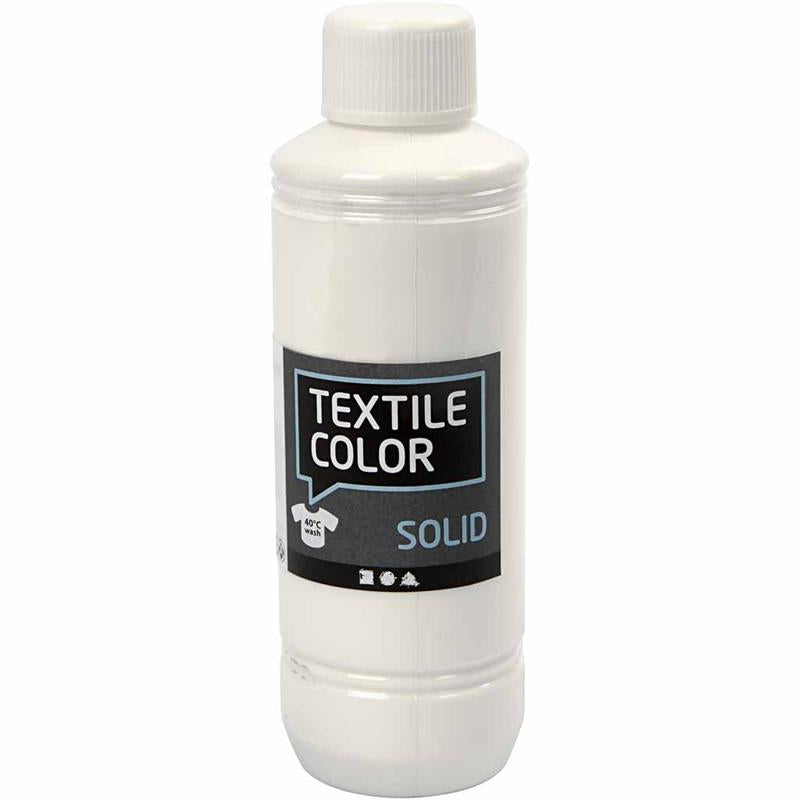 Dekkende Textielverf - Wit, 250ml