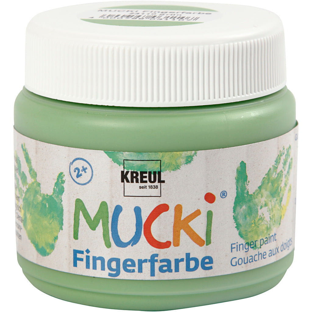 Creativ company mucki vingerverf, groen, 150 ml 1 doosje
