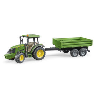 Bruder tractor john deere 5115m met aanhanger