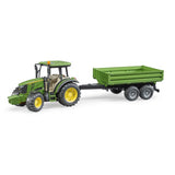 Bruder tractor john deere 5115m met aanhanger