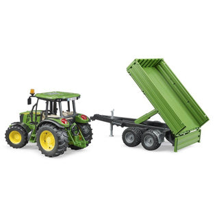 Bruder tractor john deere 5115m met aanhanger