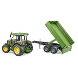 Bruder tractor john deere 5115m met aanhanger