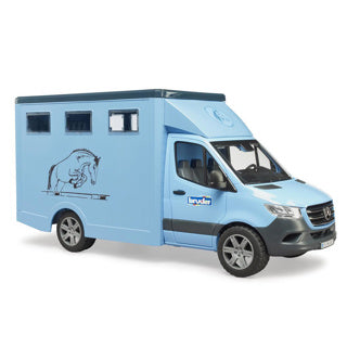 Bruder diertransporter mercedes benz met 1 paard