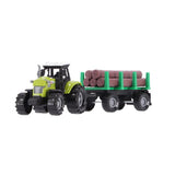 Overige merken tractor met aanhanger met boomstammen licht en geluid