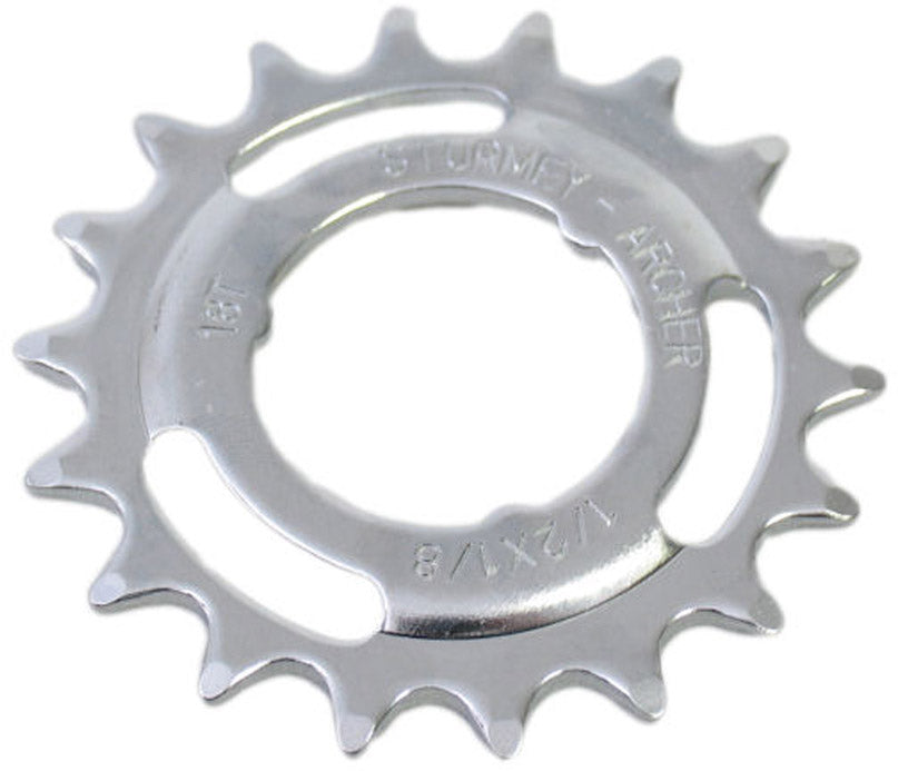 Tandwiel sturmey archer 18t - 1 8 doorgezet - chroom