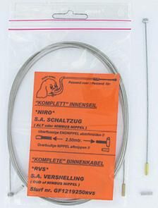 Slurf derailleur-binnenkabel "gf1219225rvs" slurf derail.inner cab. "gf1219225rvs" 2,5m sst