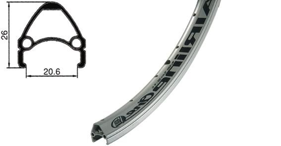 Rodi cycling rodi velg airline 1 al 6063 rodi rim airline 1 alu dv 19-406 36h sil.