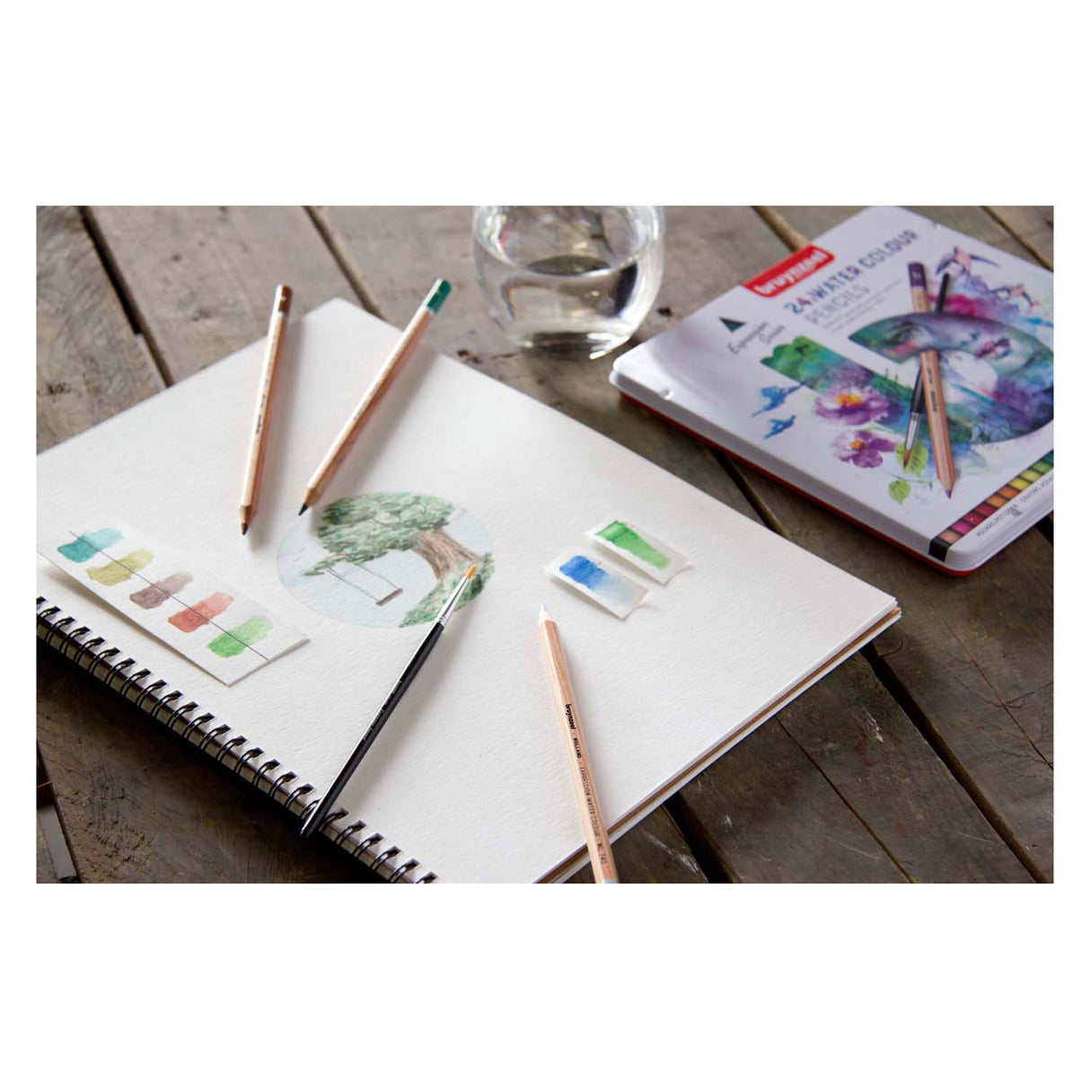 Bruynzeel expression aquarelpotloden blik 24