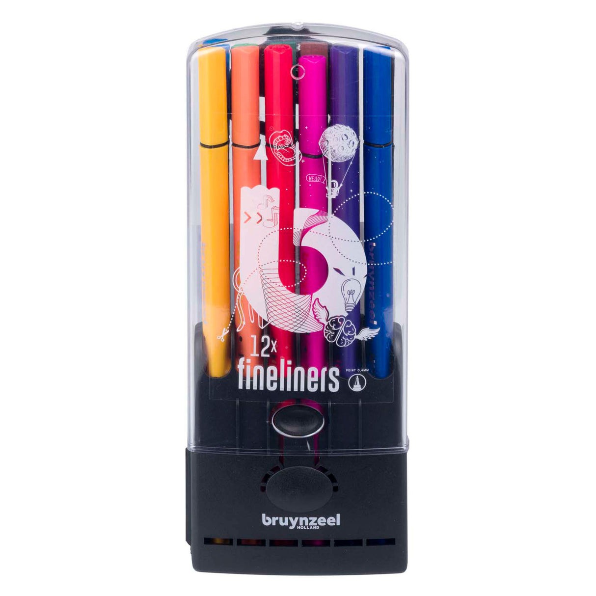 Bruynzeel fineliner etui 12