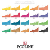 Bruynzeel ecoline brush pen set landschappen, 20 kleuren