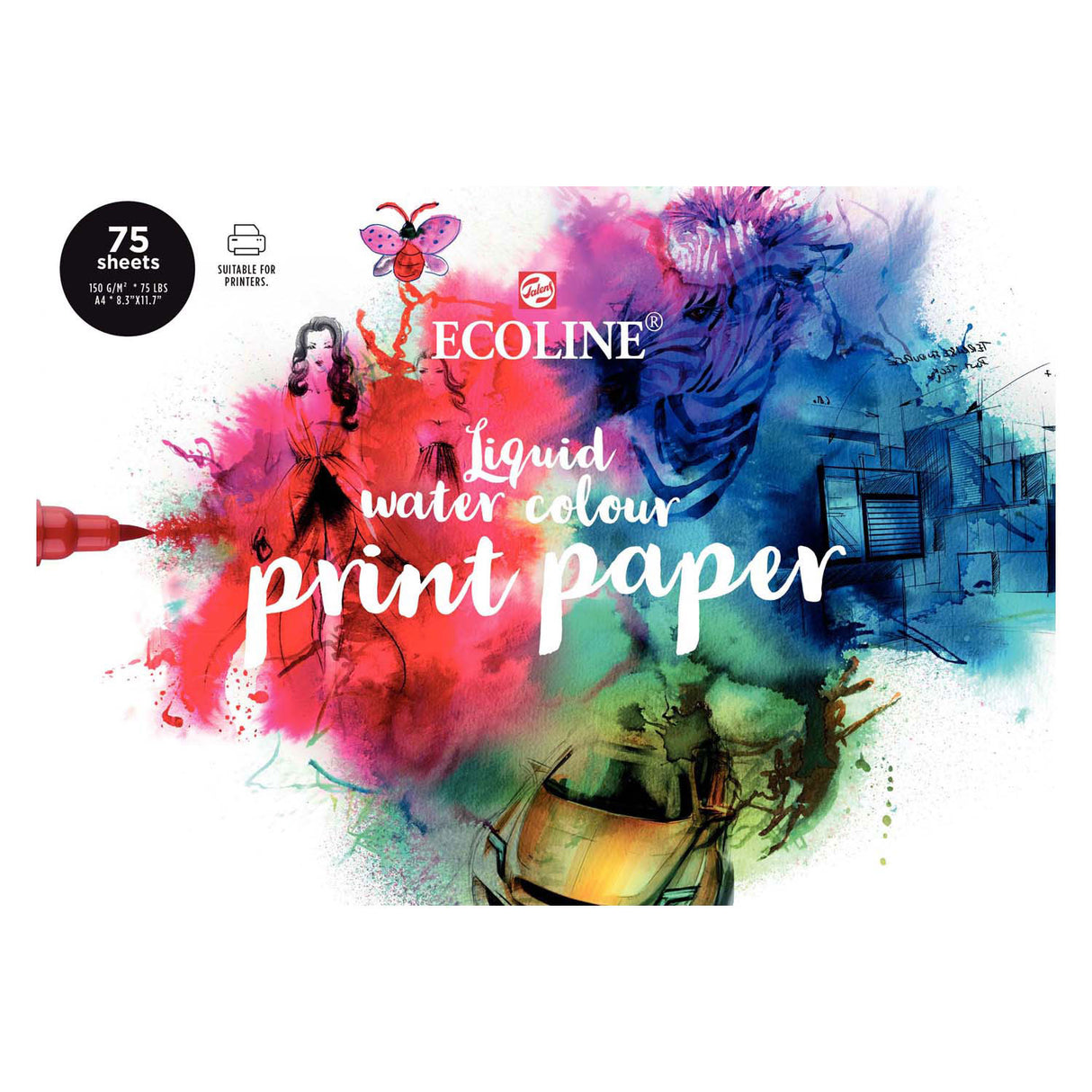 Bruynzeel ecoline printerpapier, 21x29,7cm (a4), 150 g m, 75vel
