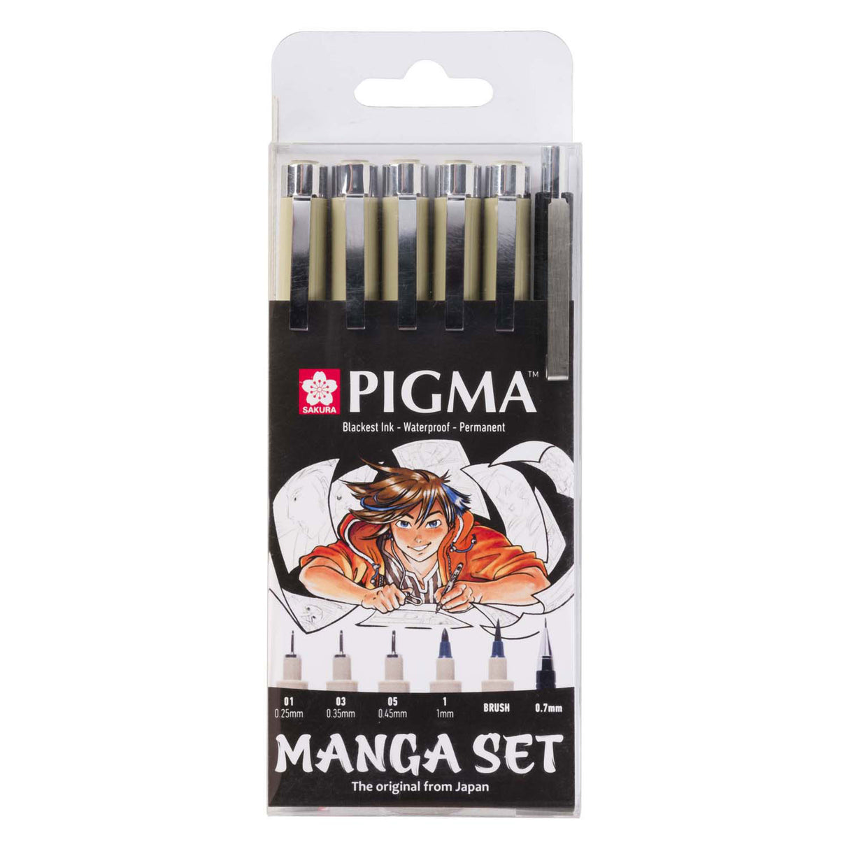 Sakura unieke manga-collectie van 6 pigma micron