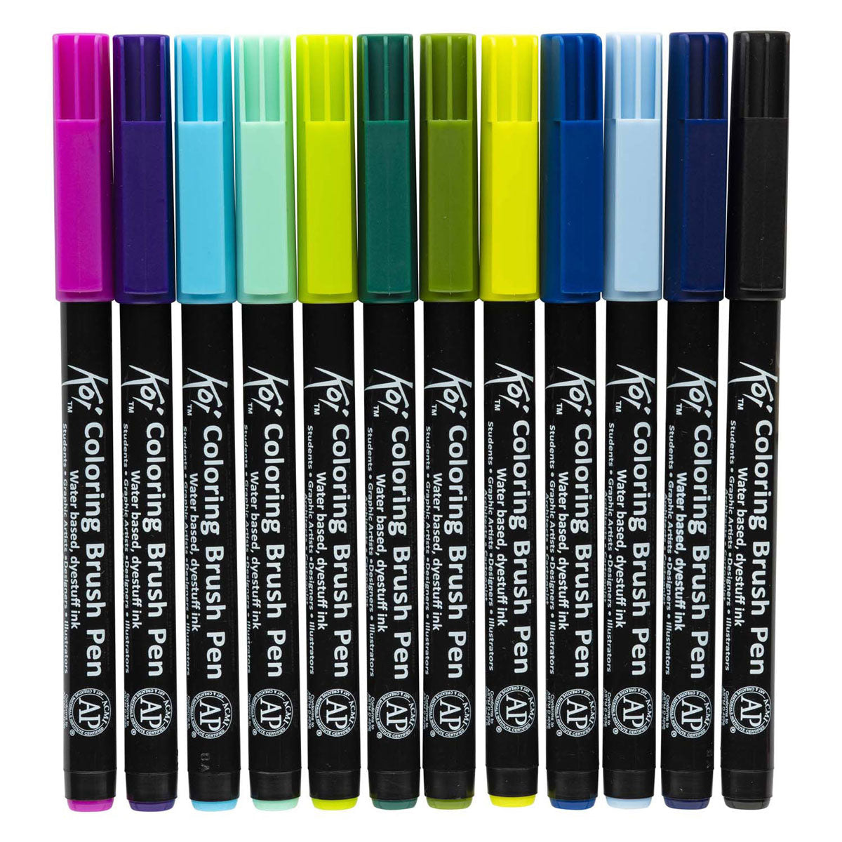 Sakura koi coloring brush pen set, 24 kleuren