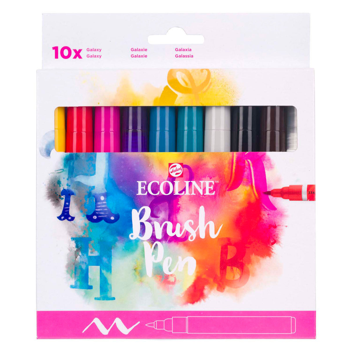 Bruynzeel ecoline penseelpenset galaxy, 10 kleuren