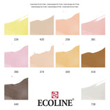 Bruynzeel ecoline penseelpenset portret, 10 kleuren