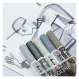 Bruynzeel ecoline penseelpenset schaduw, 5 kleuren