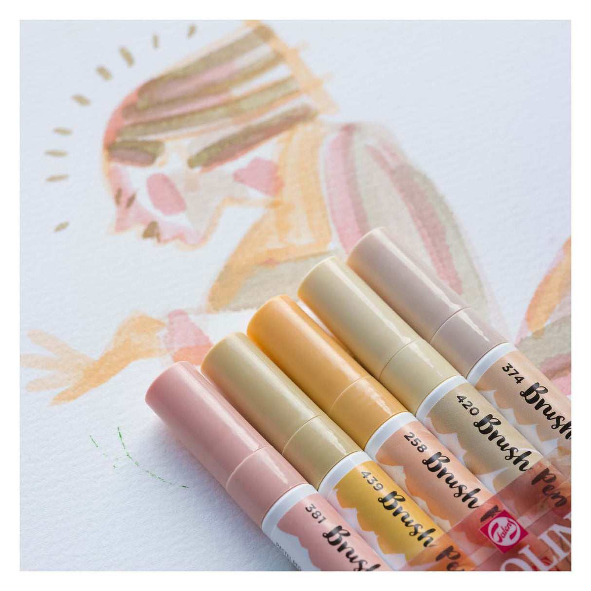 Bruynzeel ecoline penseelpenset portret, 5 kleuren