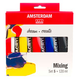 Bruynzeel amsterdam standaard serie acrylverf mengset 120ml, 5dlg.