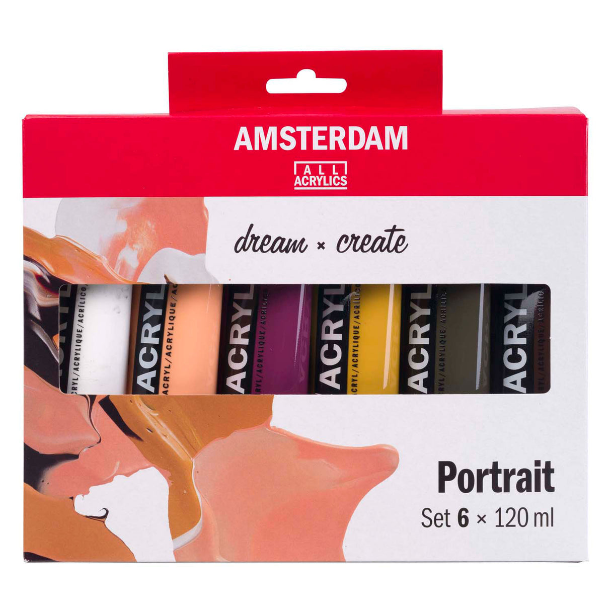 Bruynzeel amsterdam standaard serie acrylverf portretset 120ml, 6dlg.