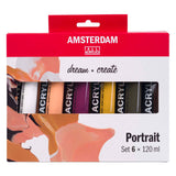 Bruynzeel amsterdam standaard serie acrylverf portretset 120ml, 6dlg.