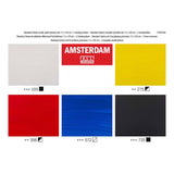 Bruynzeel amsterdam standaard serie acrylverf primaire set 120ml, 5dlg. + 3 dosiseruiten