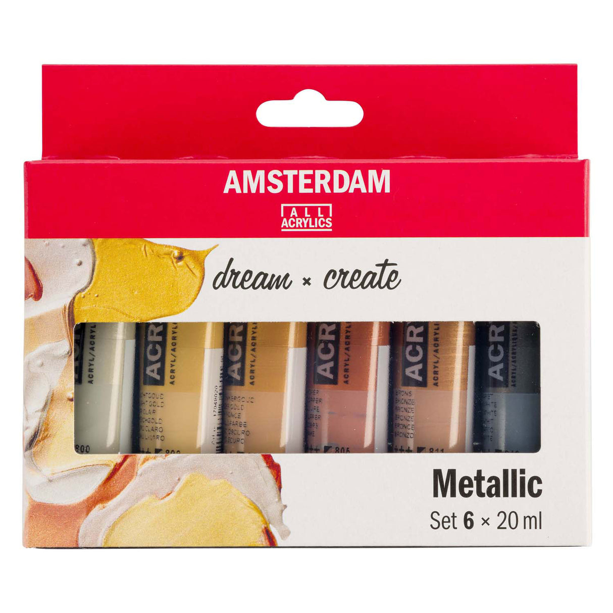 Bruynzeel amsterdam standaard serie acrylverf metallic set 20ml, 6dlg.