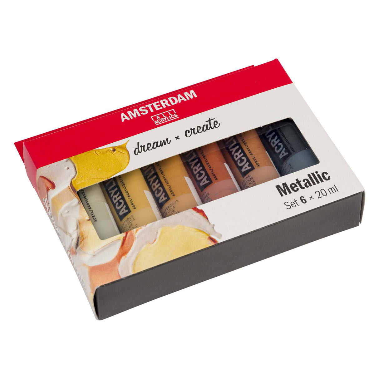 Bruynzeel amsterdam standaard serie acrylverf metallic set 20ml, 6dlg.