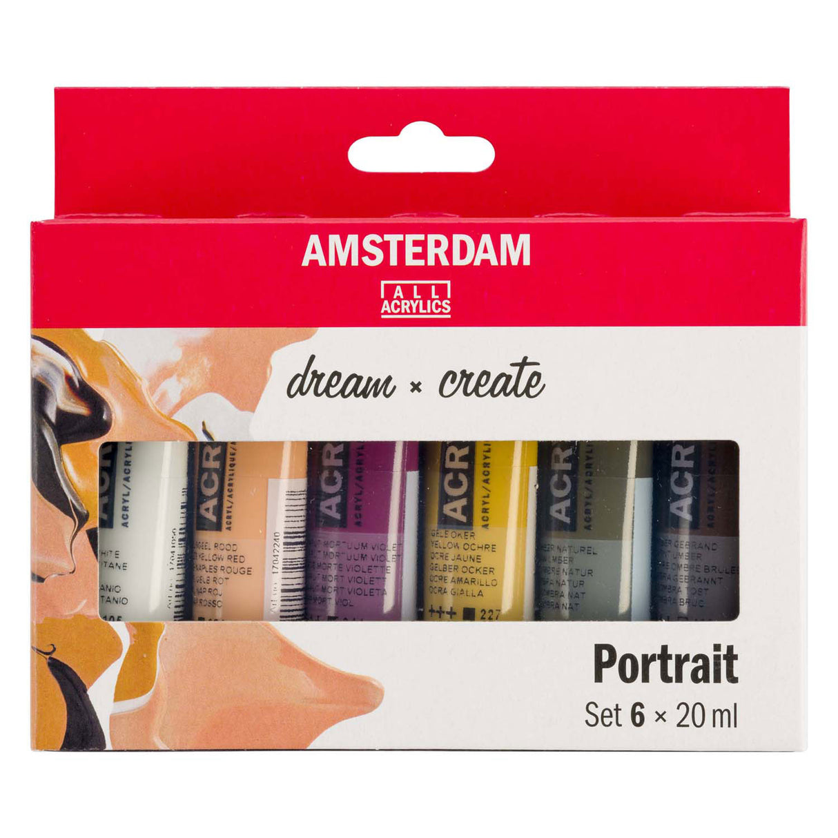 Bruynzeel amsterdam standaard serie acrylverf portretset 20ml, 6dlg.