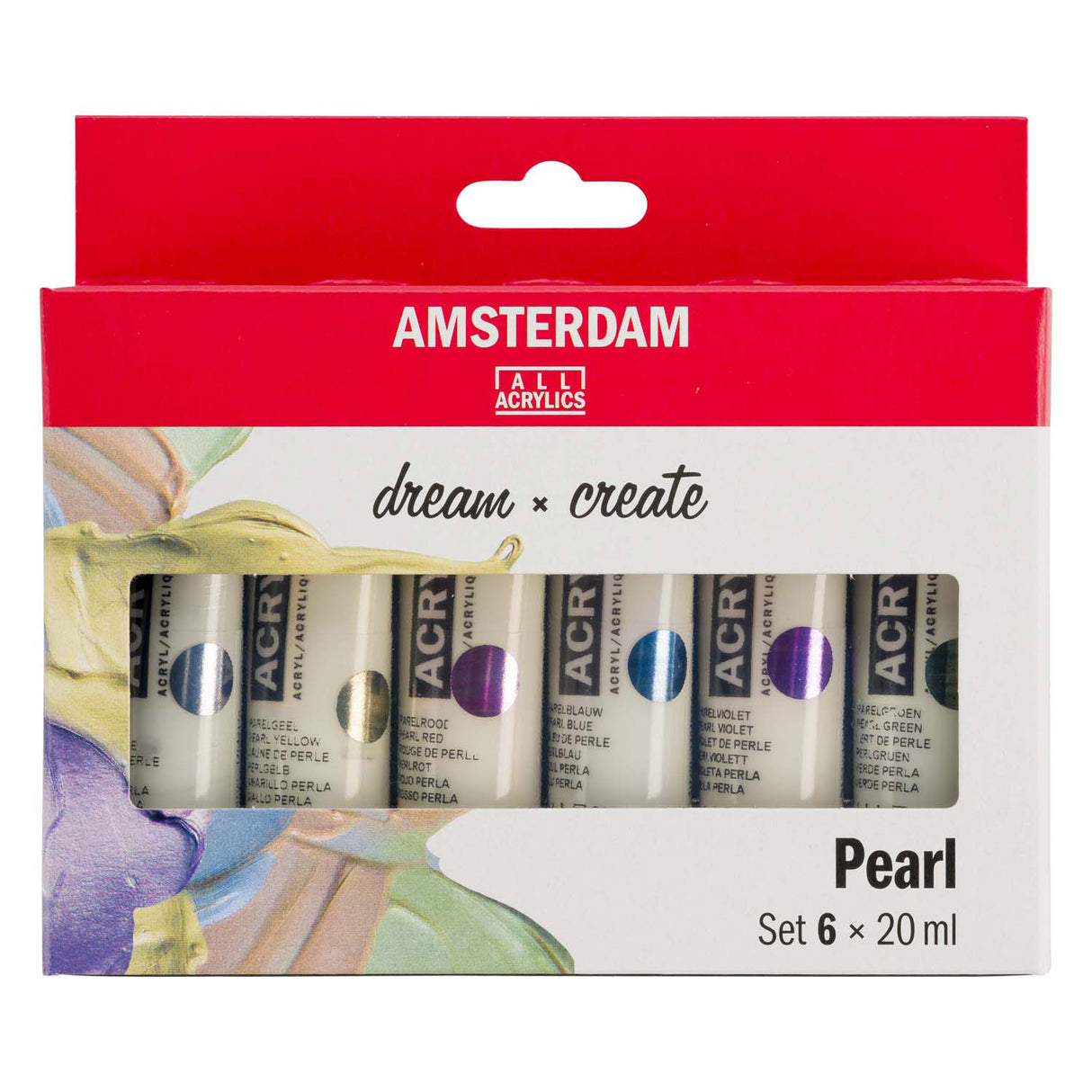 Bruynzeel amsterdam standaard serie acrylverf parelmoer set 20ml, 6dlg.