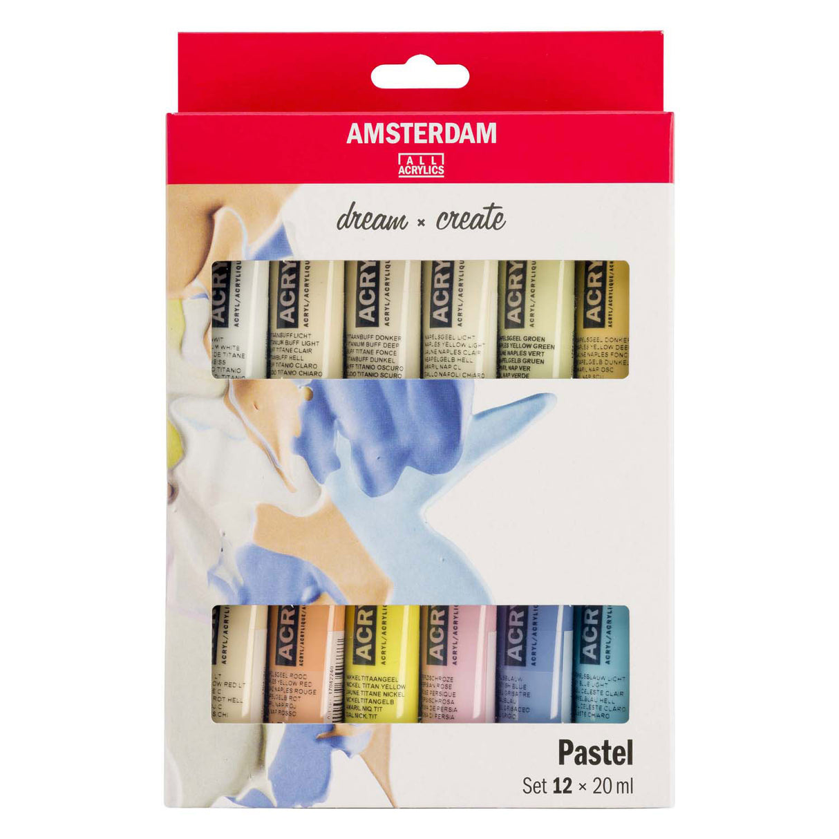 Bruynzeel amsterdam standaard serie acrylverf pastel set 20ml, 12dlg.