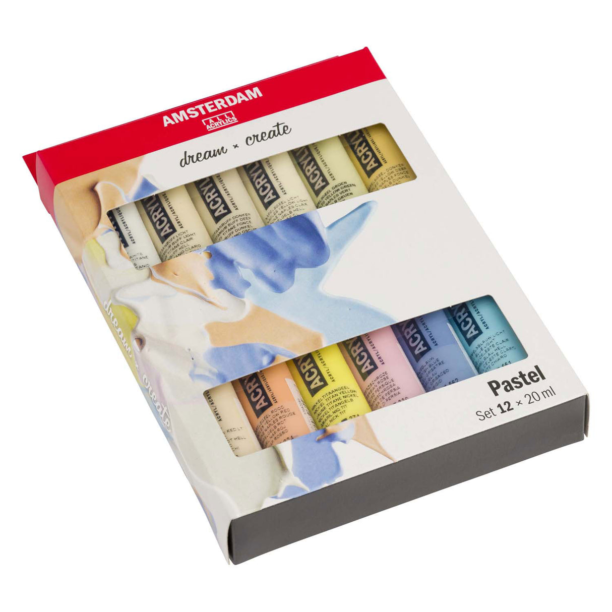 Bruynzeel amsterdam standaard serie acrylverf pastel set 20ml, 12dlg.