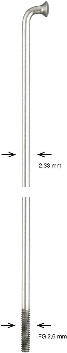 Alpina spaak spoke zinc 2,34x258 mm