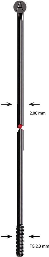 Alpina spaak spoke stainless steel 2x92mm