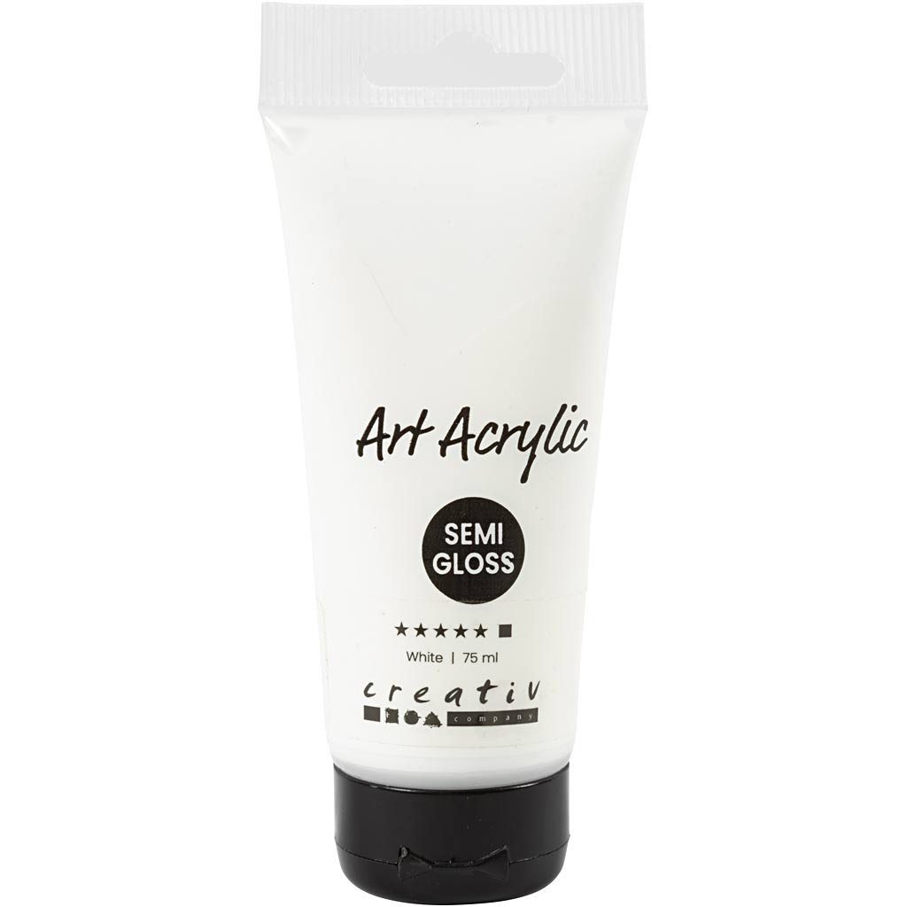 Creativ company pigment art acrylverf titanium wit, 75ml
