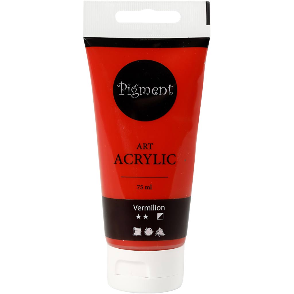 Creativ company pigment art acrylverf vermilion, 75ml