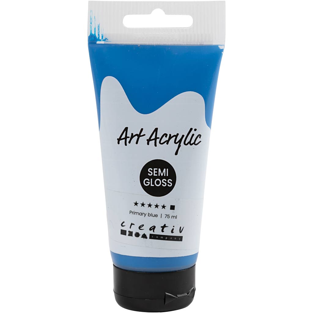 Creativ company pigment art acrylverf cyan blauw, 75ml