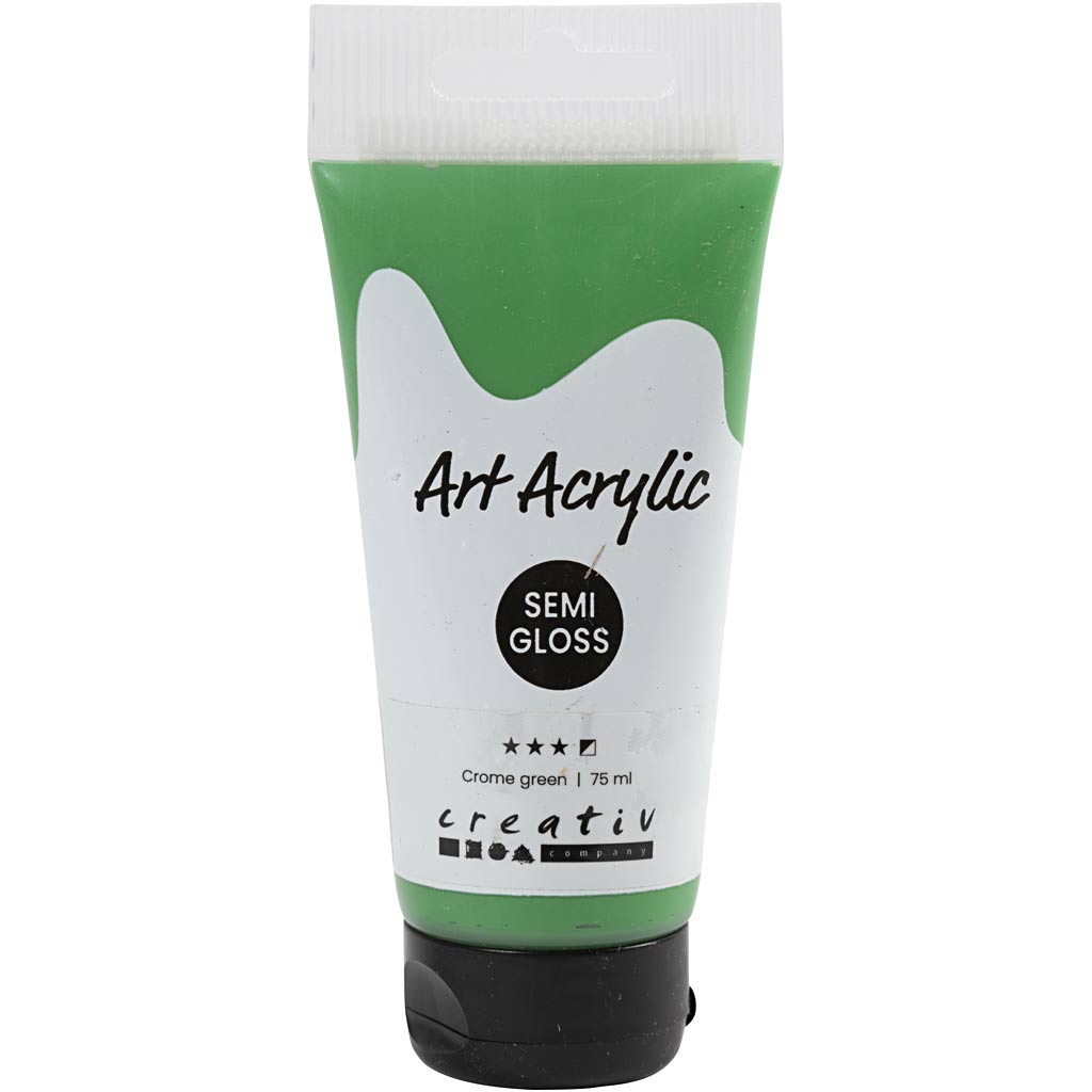 Creativ company pigment art acrylverf crome groen, 75ml