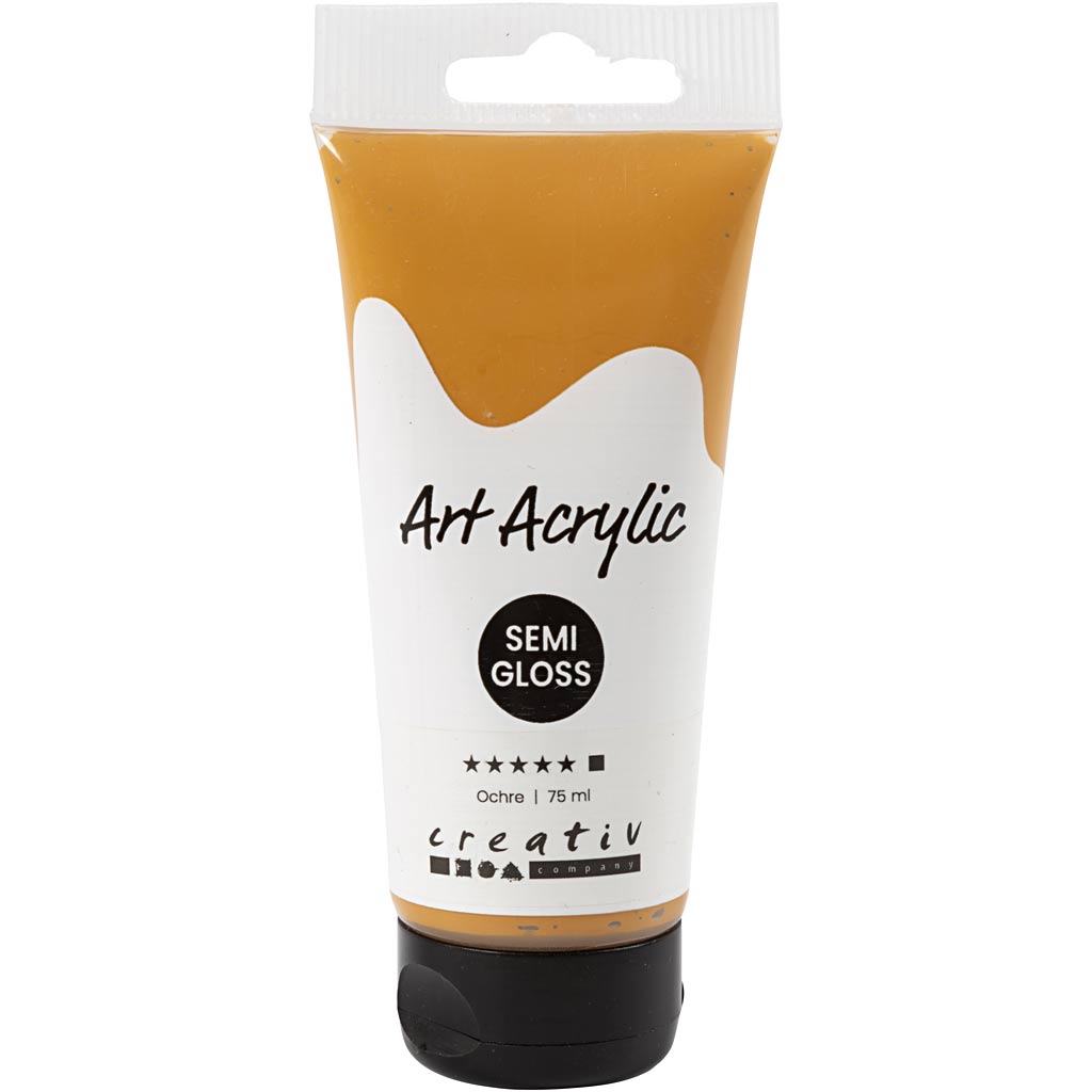 Creativ company pigment art acrylverf ochre geel, 75ml