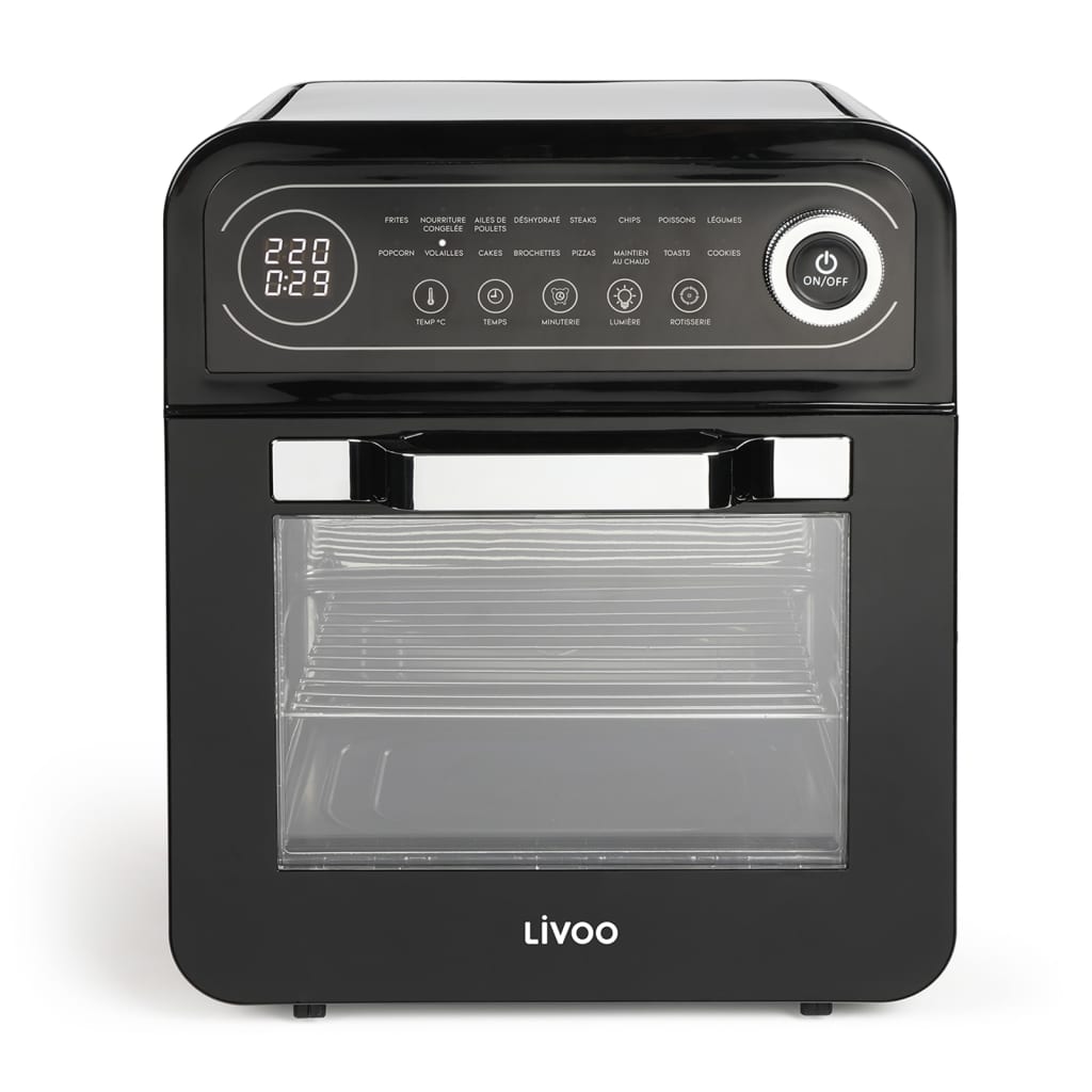 Livoo airfryer oven 1600 w 12 l zwart