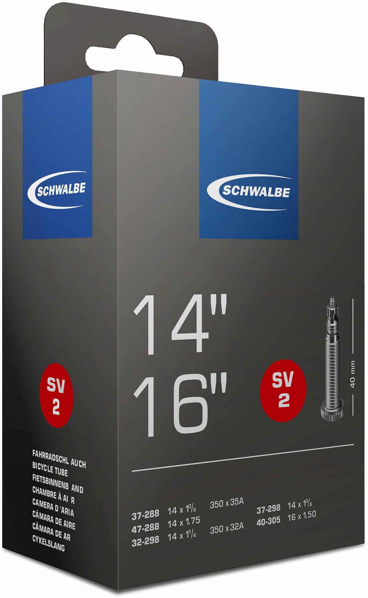 Schwalbe Binnenband SV2 14 32 47-288 305 40mm ventiel