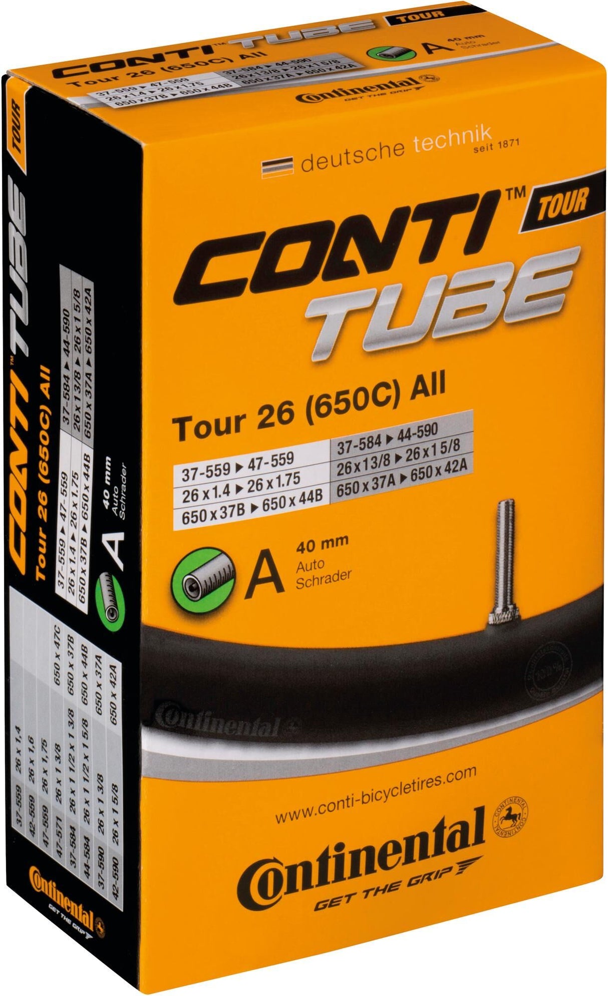Continental binnenband tour 26 conti tube tour 26 37 47-559 590 a40 all