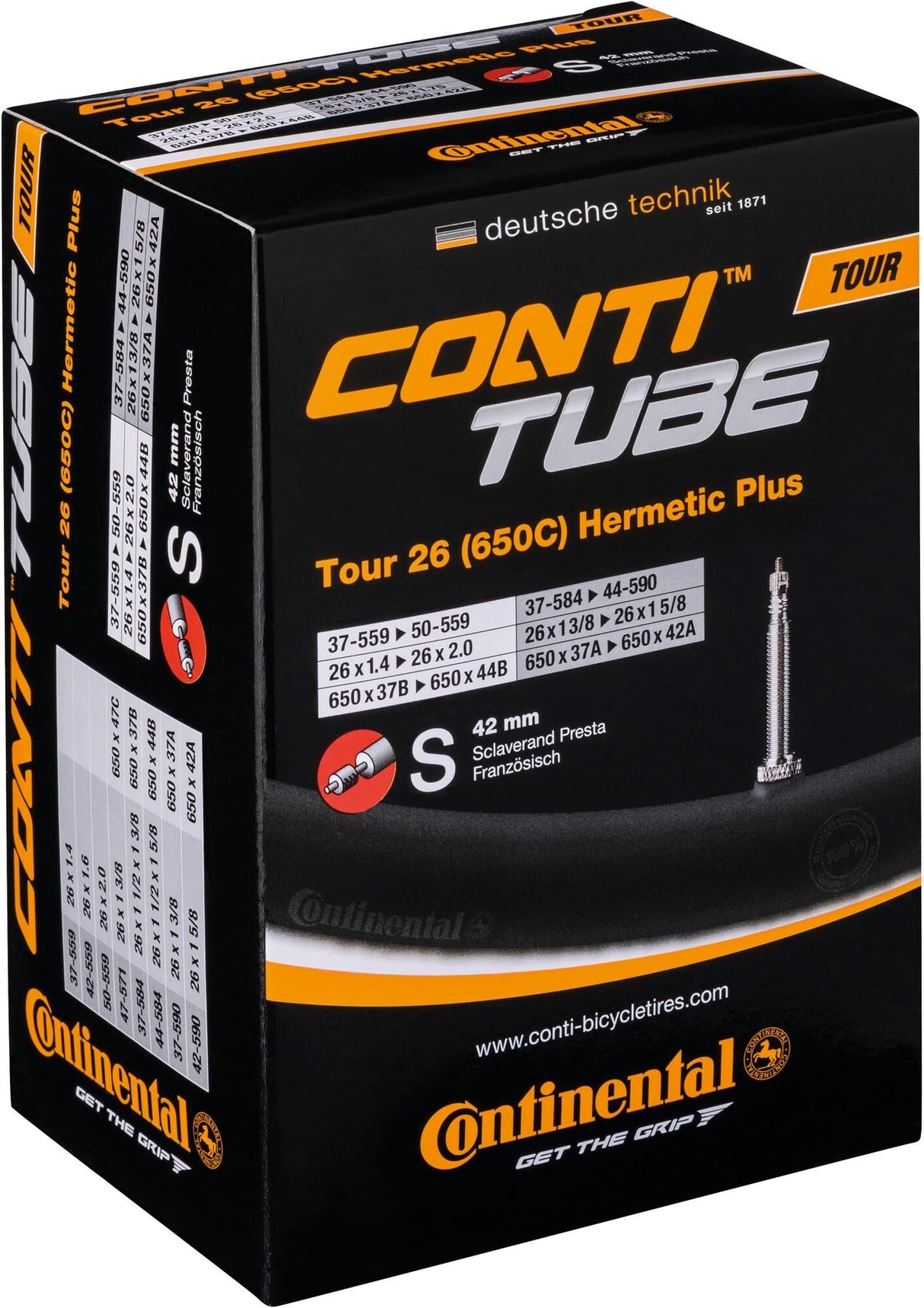 Continental Binnenband FV SV 26 Hermetic Plus 37 50-559 Tour