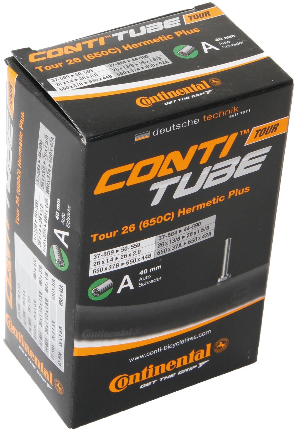 Continental binnenband tour 26 hermetic plus , versterkt conti tube tour 26 37 47-559 597 a40 her
