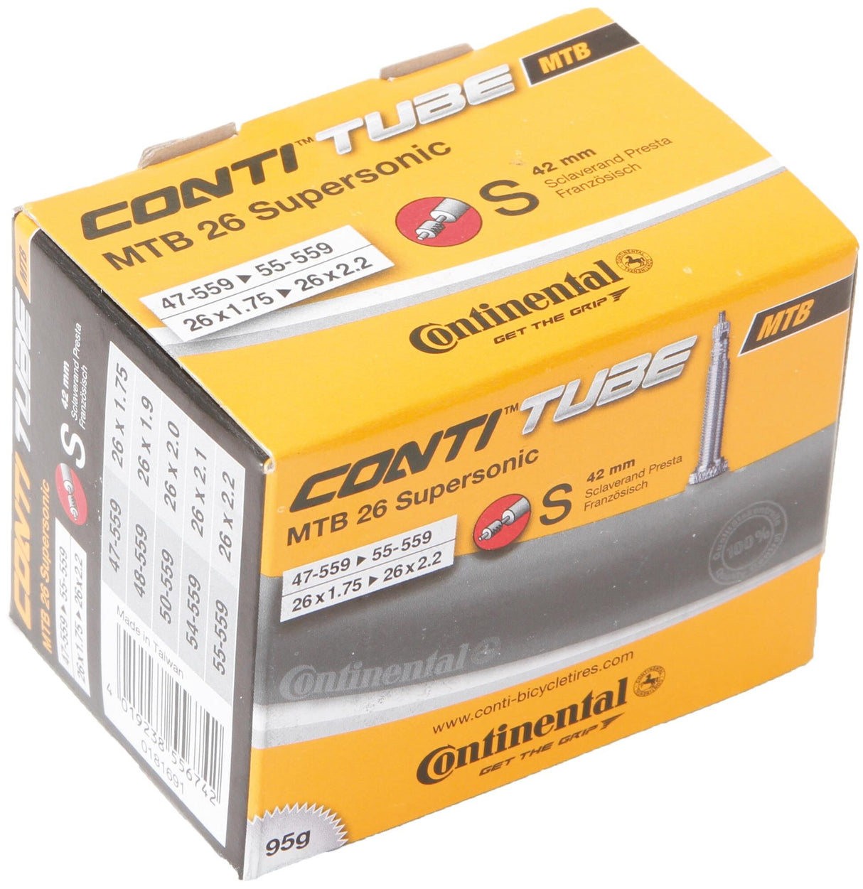 Continental Mtb binnenband supersonic 26x1.75 2.2 sv 42mm presta