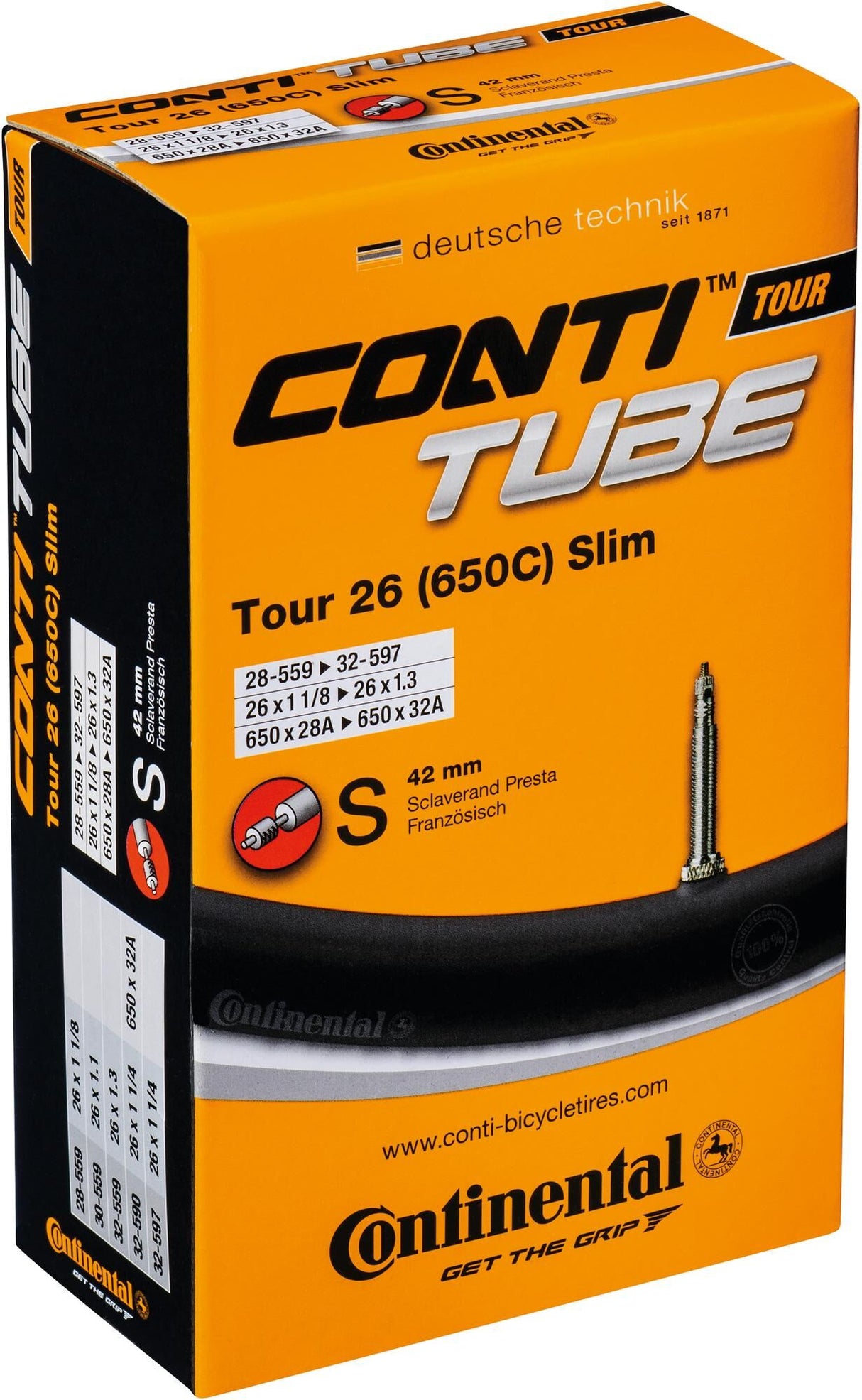 Continental binnenband tour slim 16 28 32-559 587 fv 42mm