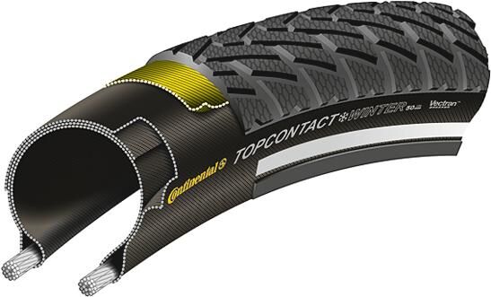 Continental buitenband "top contact winter ii premium" conti tire cont winter 55-559 b/b+rt fold