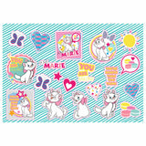 Marie Cat Kleurplaten met Stencil en Stickervel